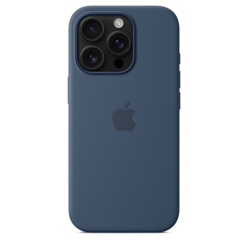Funda de silicón con MagSafe para el iPhone 16 Pro - Azul denim