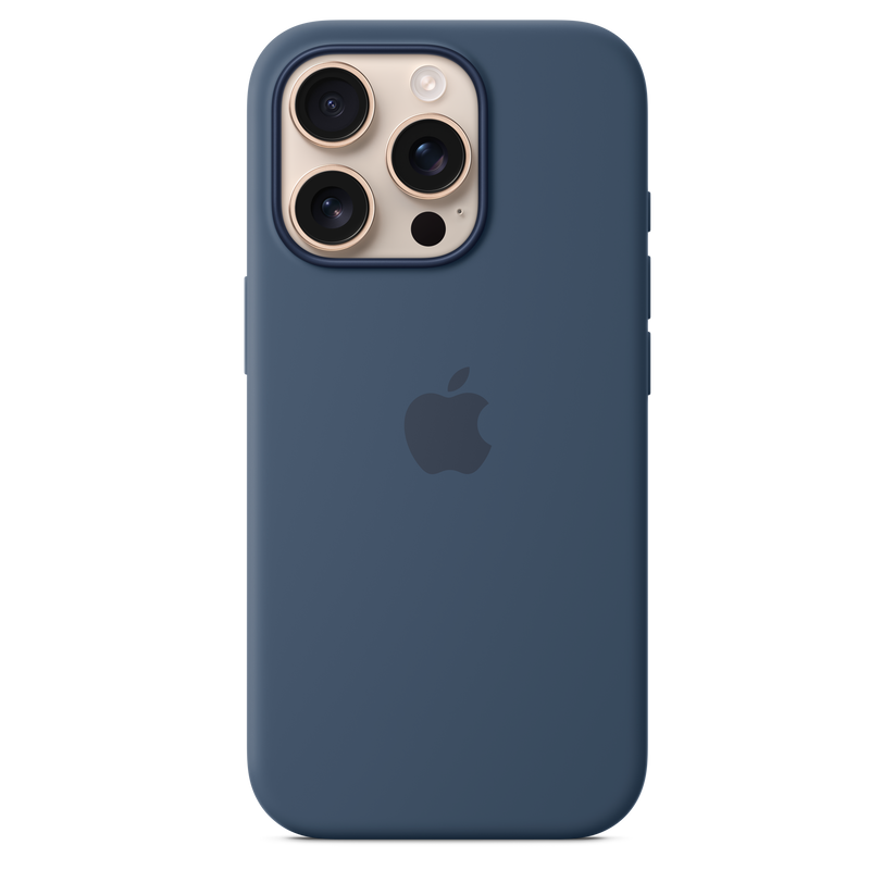 Funda de silicón con MagSafe para el iPhone 16 Pro - Azul denim