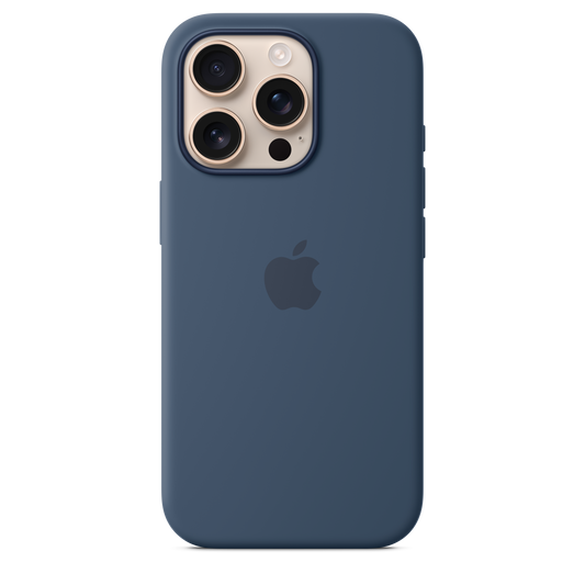 Funda de silicón con MagSafe para el iPhone 16 Pro - Azul denim