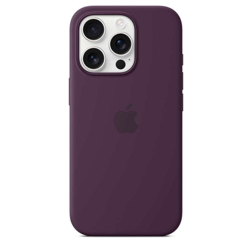 Funda de silicón con MagSafe para el iPhone 16 Pro - Color ciruela
