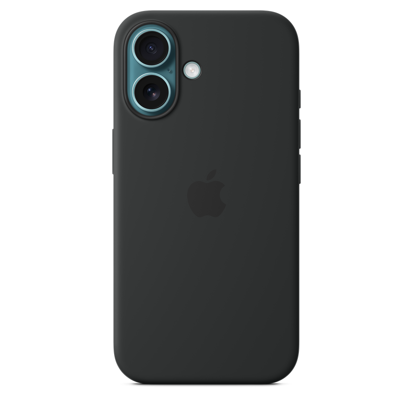 Funda de silicón con MagSafe para el iPhone 16 - Negro