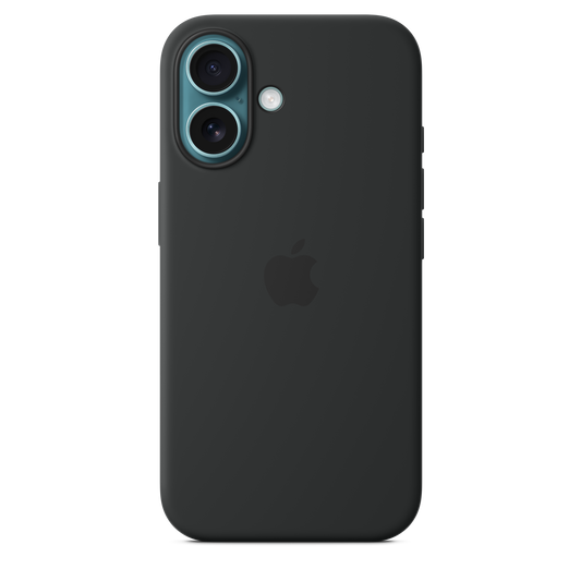 Funda de silicón con MagSafe para el iPhone 16 - Negro
