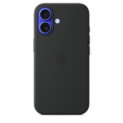 Funda de silicón con MagSafe para el iPhone 16 - Negro
