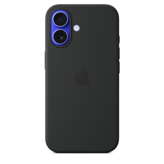 Funda de silicón con MagSafe para el iPhone 16 - Negro
