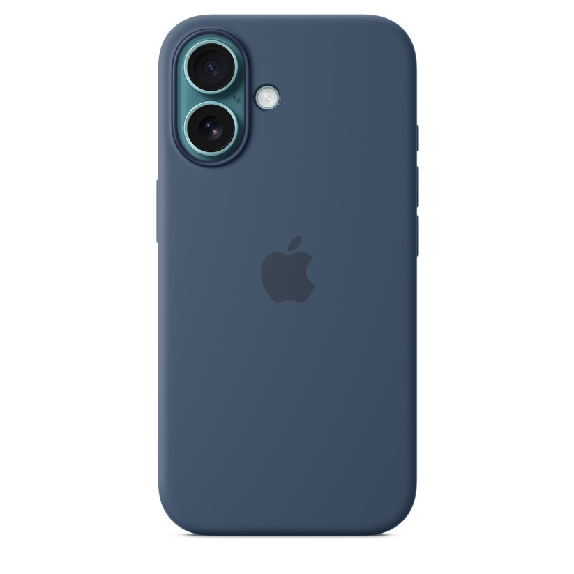 Funda de silicón con MagSafe para el iPhone 16 - Azul denim