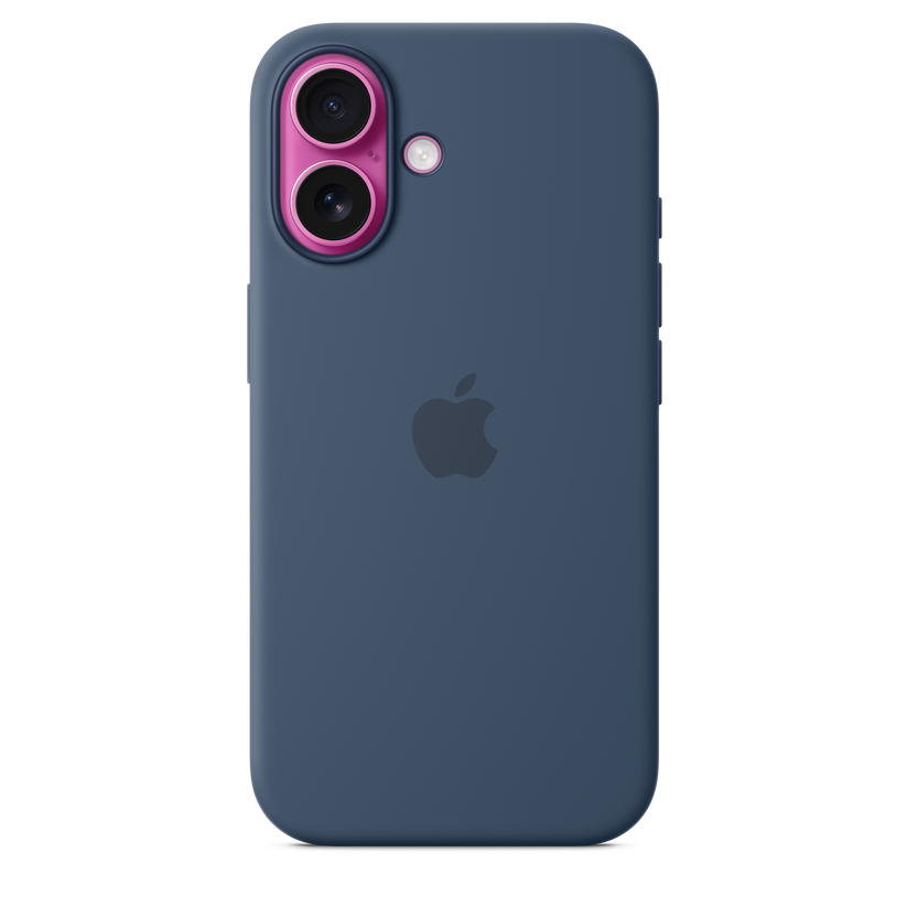 Funda de silicón con MagSafe para el iPhone 16 - Azul denim