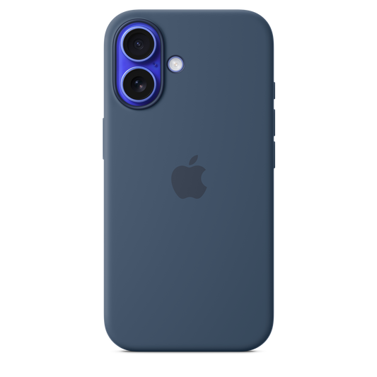 Funda de silicón con MagSafe para el iPhone 16 - Azul denim