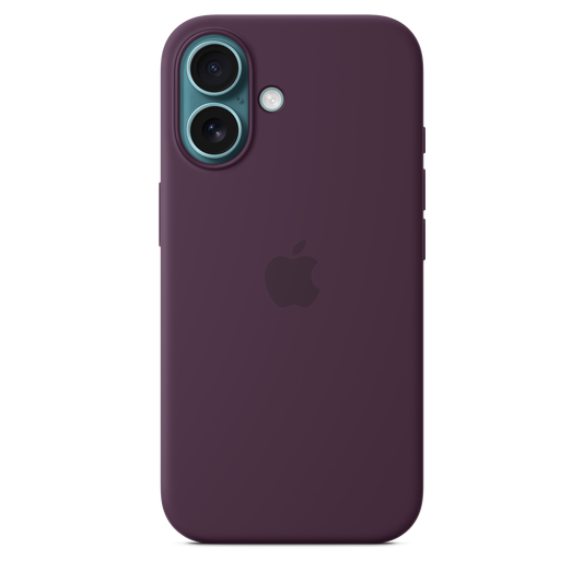 Funda de silicón con MagSafe para el iPhone 16 - Color ciruela