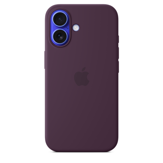 Funda de silicón con MagSafe para el iPhone 16 - Color ciruela