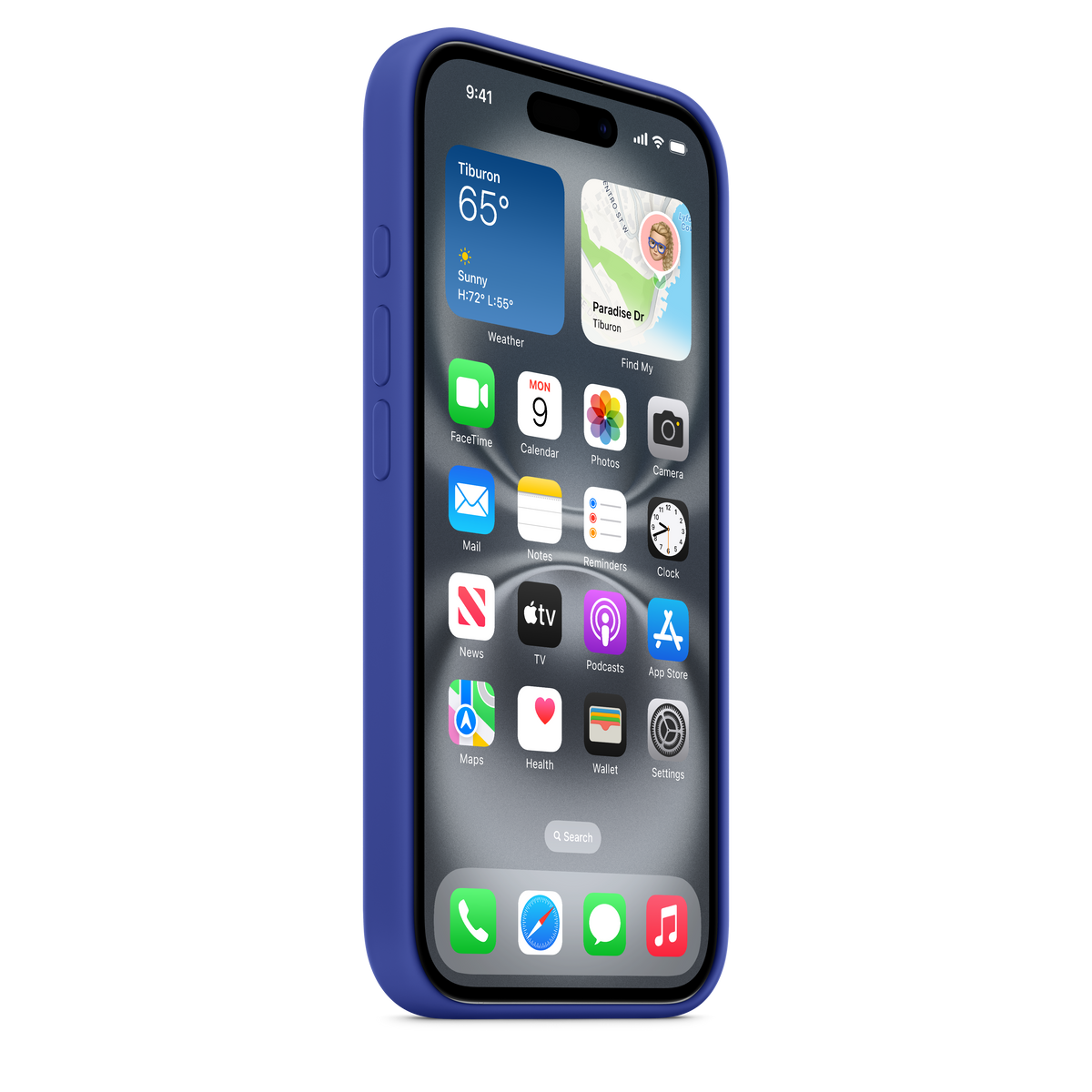 Funda de silicón con MagSafe para el iPhone 16 - Color ultramarino