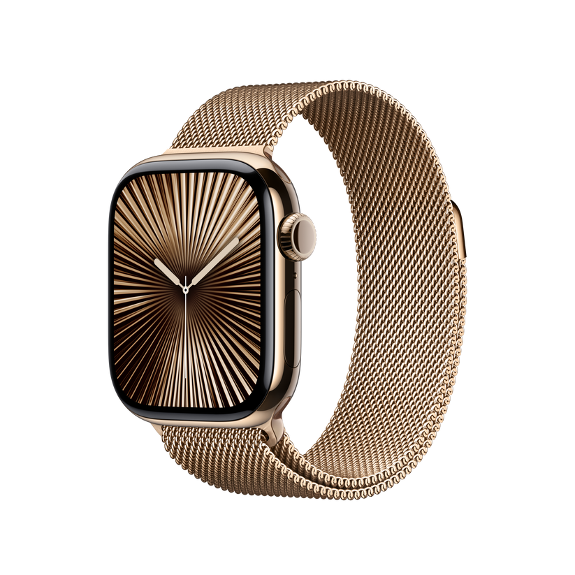 Correa estilo milanés color oro para caja de 42 mm