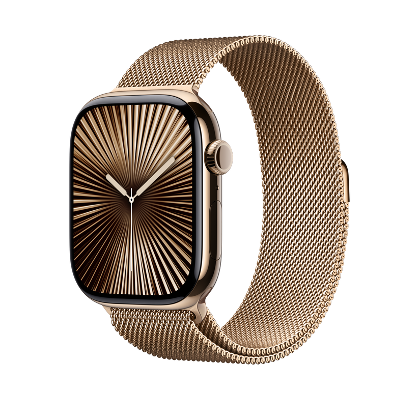 Correa estilo milanés color oro para caja de 46 mm - M/L