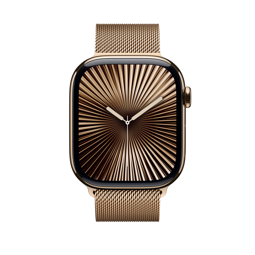 Correa estilo milanés color oro para caja de 46 mm - M/L