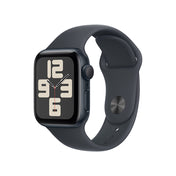 Apple Watch SE GPS • Caja de aluminio color medianoche de 40 mm • Correa deportiva color medianoche - S/M