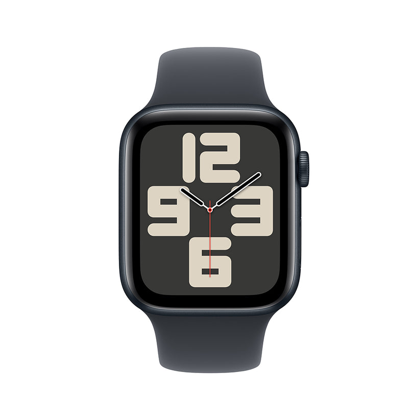 Apple Watch SE GPS • Caja de aluminio color medianoche de 44 mm • Correa deportiva color medianoche - S/M