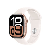Apple Watch Series 10 GPS • Caja de aluminio color oro rosa de 42 mm • Correa deportiva rosa rubor - S/M