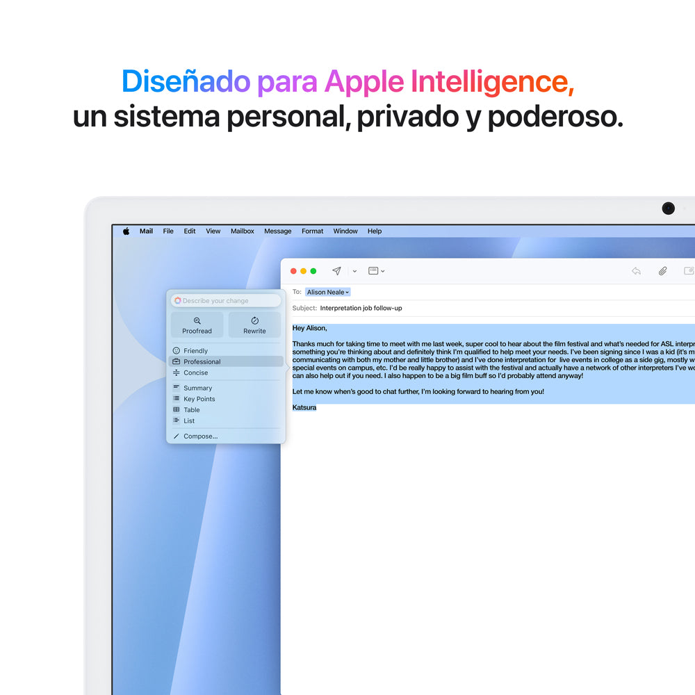 iMac con pantalla Retina 4,5K de 24 pulgadas: Chip M4 de Apple con CPU de 10 núcleos y GPU de 10 núcleos, 512 GB SSD - Azul