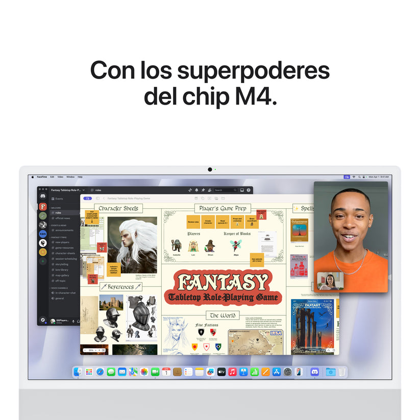 iMac con pantalla Retina 4,5K de 24 pulgadas: Chip M4 de Apple con CPU de 10 núcleos y GPU de 10 núcleos, 512 GB SSD - Plata