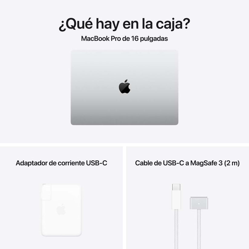MacBook Pro de 16 pulgadas: Chip M4 Pro de Apple con CPU de 14 núcleos y GPU de 20 núcleos, 512 GB SSD - Plata
