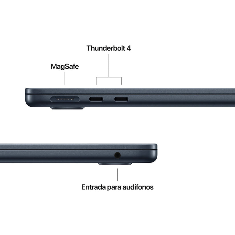 MacBook Air de 13 pulgadas: Chip M4 de Apple con CPU de 10 núcleos y GPU de 10 núcleos, 512 GB SSD - Azul medianoche