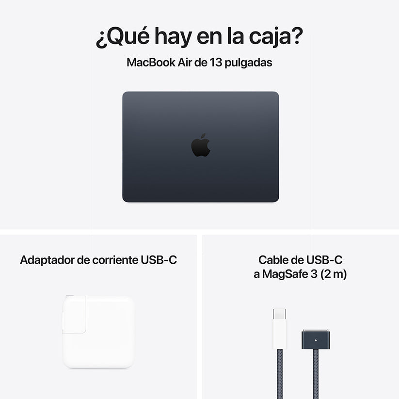 MacBook Air de 13 pulgadas: Chip M4 de Apple con CPU de 10 núcleos y GPU de 10 núcleos, 512 GB SSD - Azul medianoche