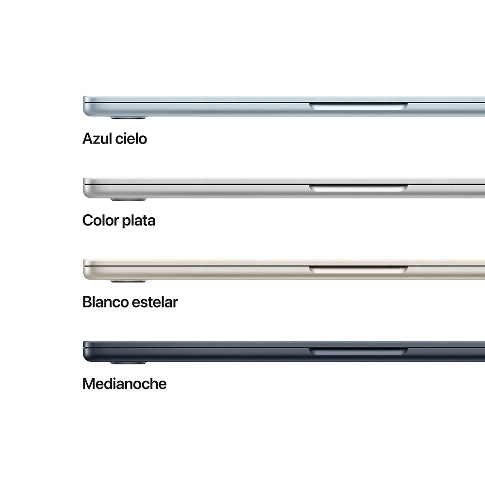 MacBook Air de 13 pulgadas: Chip M4 de Apple con CPU de 10 núcleos y GPU de 8 núcleos, 256 GB SSD - Plata