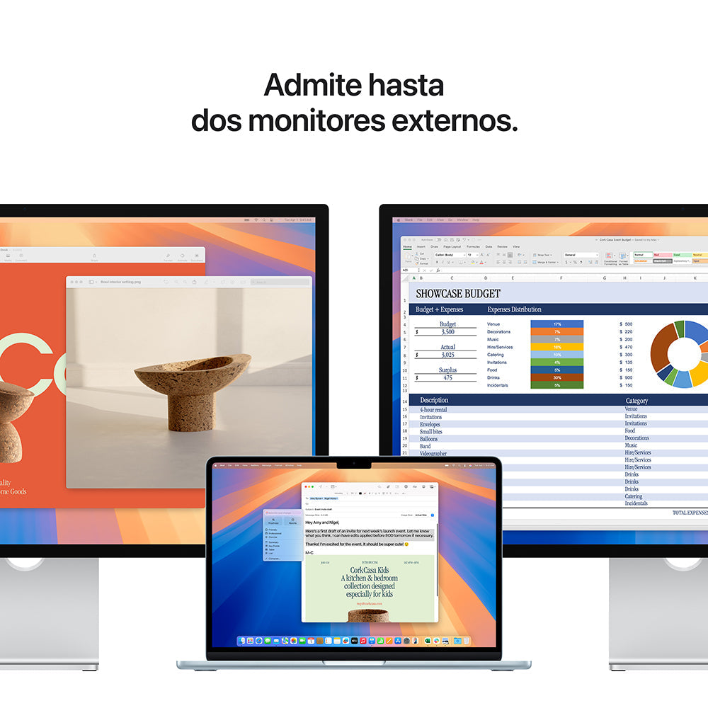 MacBook Air de 13 pulgadas: Chip M4 de Apple con CPU de 10 núcleos y GPU de 8 núcleos, 256 GB SSD - Blanco estrella