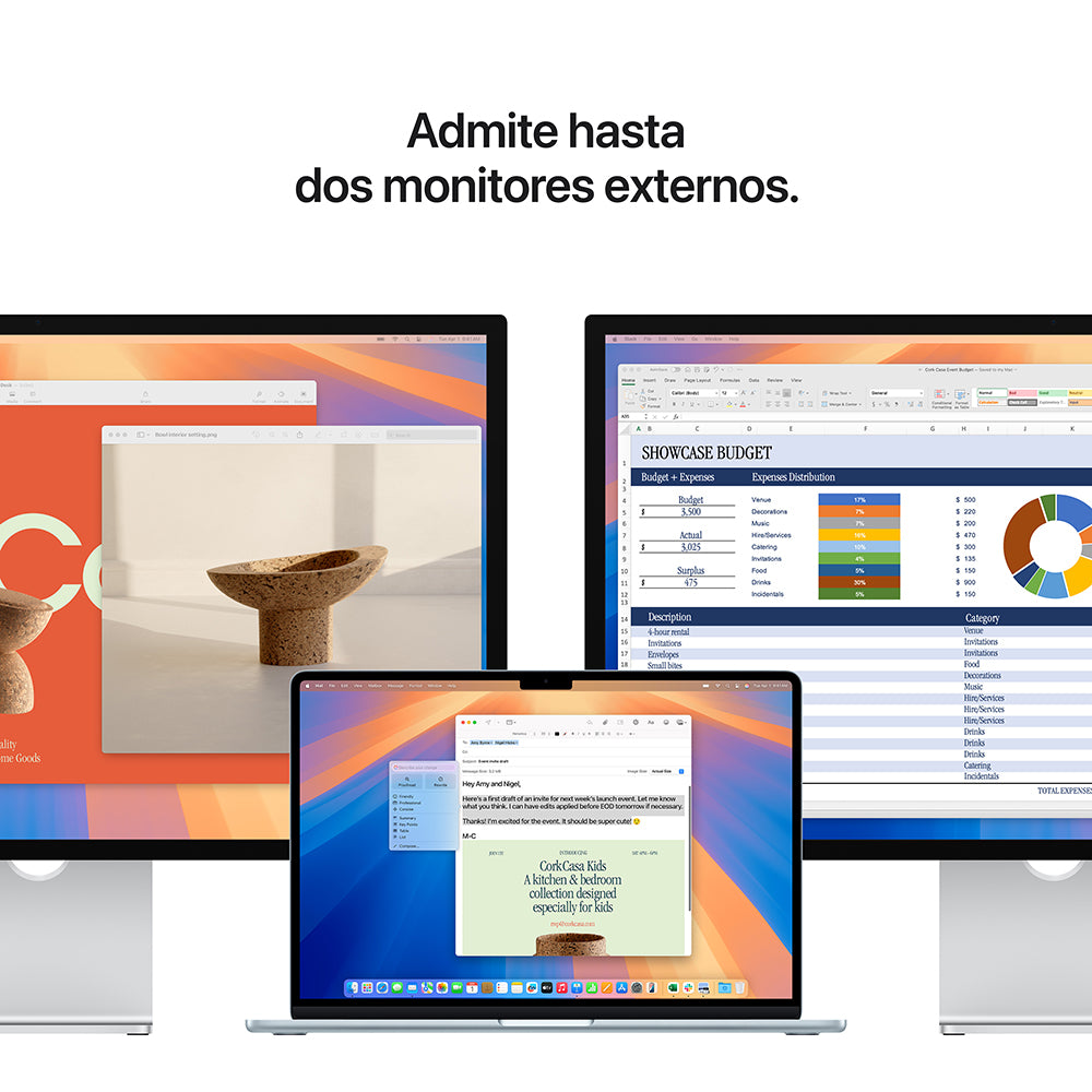 MacBook Air de 15 pulgadas: Chip M4 de Apple con CPU de 10 núcleos y GPU de 10 núcleos, 512 GB SSD - Plata
