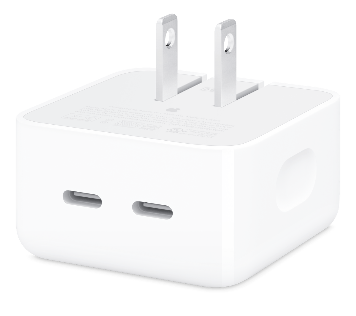 Adaptador de corriente compacto de 35 W con dos puertos USB-C
