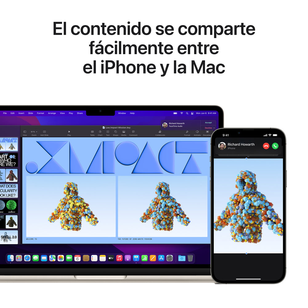 MacBook Air de 13 pulgadas: Chip M2 de Apple con CPU de ocho núcleos y GPU de ocho núcleos, 256 GB SSD - Blanco estrella