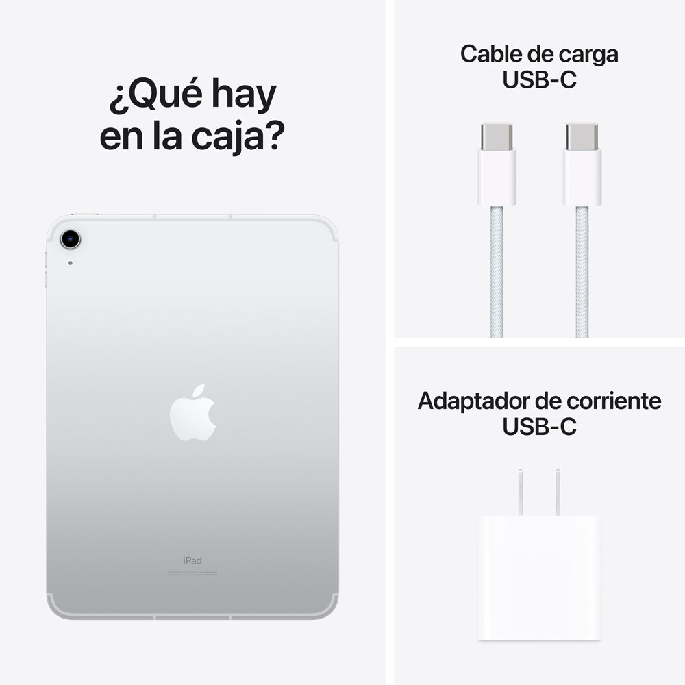 iPad de 10,9 pulgadas Wi-Fi + Cellular 64 GB - Plata (10.ª generación)