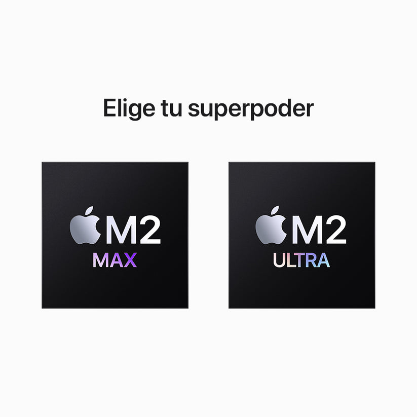 Mac Studio: Chip M2 Max de Apple con CPU de 12 núcleos, GPU de 30 núcleos y Neural Engine de 16 núcleos, 512 GB SSD