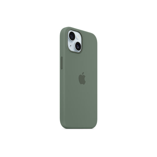 Estuche Apple silicone cypress con magsafe para iPhone 15