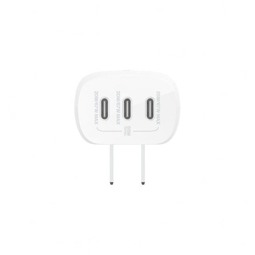 Cargador de pared Belkin USB-C de 3 puertos con PPS de 67W