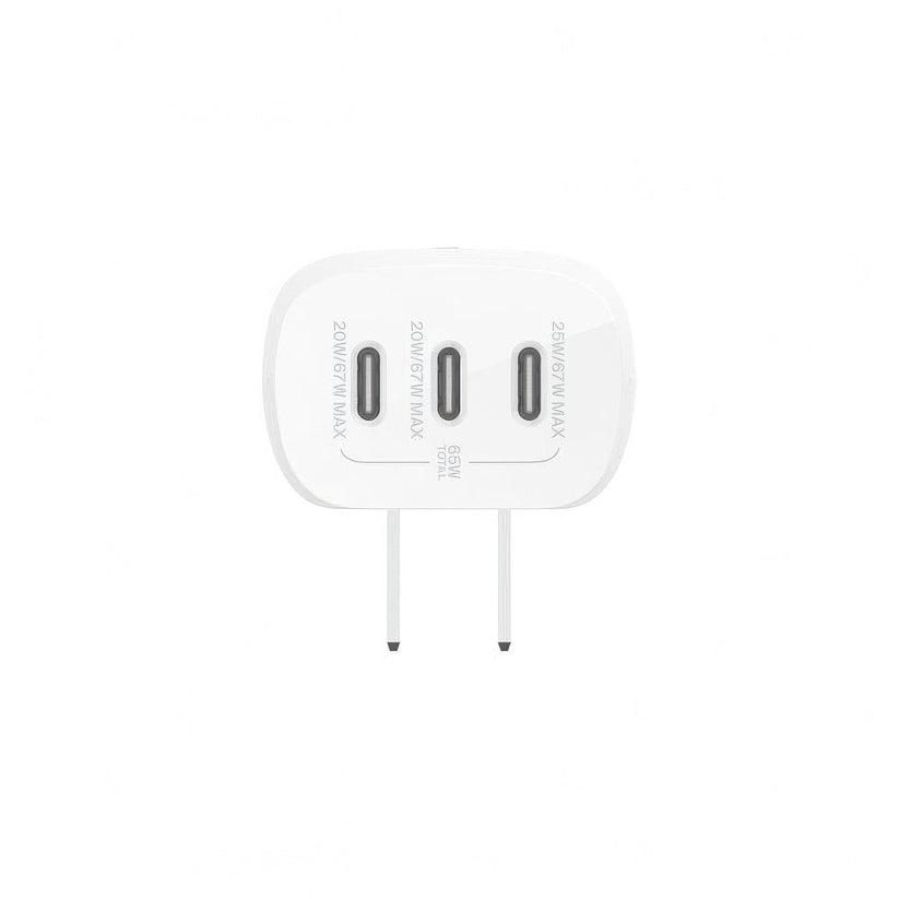 Cargador de pared Belkin USB-C de 3 puertos con PPS de 67W