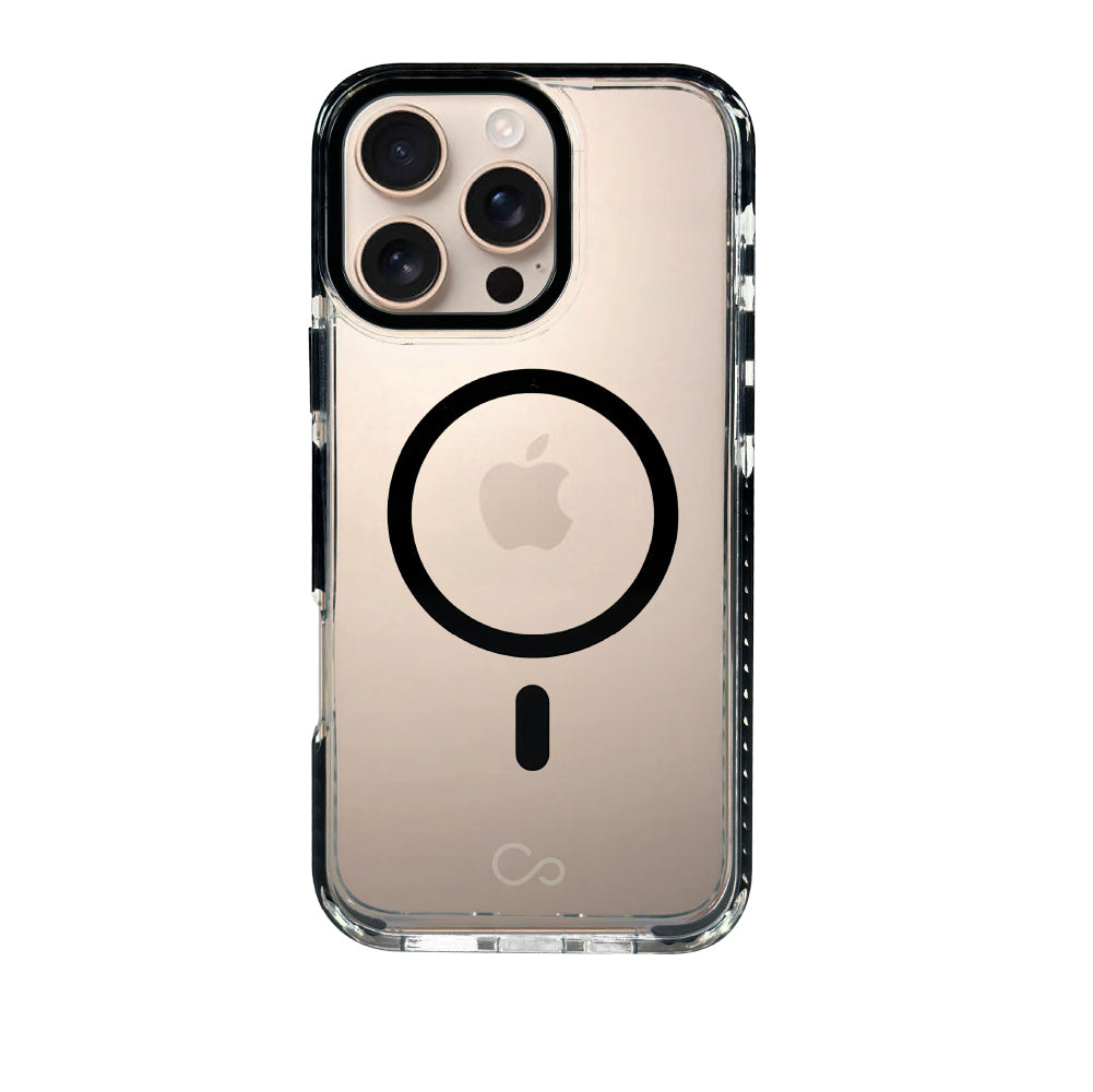 Estuche iCon clear/black  con magsafe para iPhone 16 Pro Max