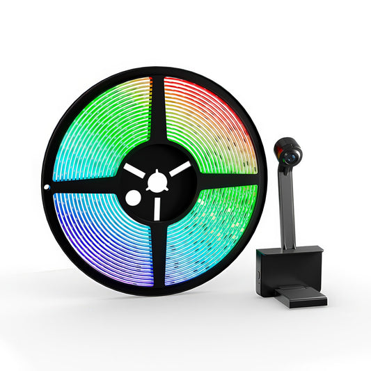 Kit de cinta LED + Cámara inteligente Nexxt Wi-Fi para TV