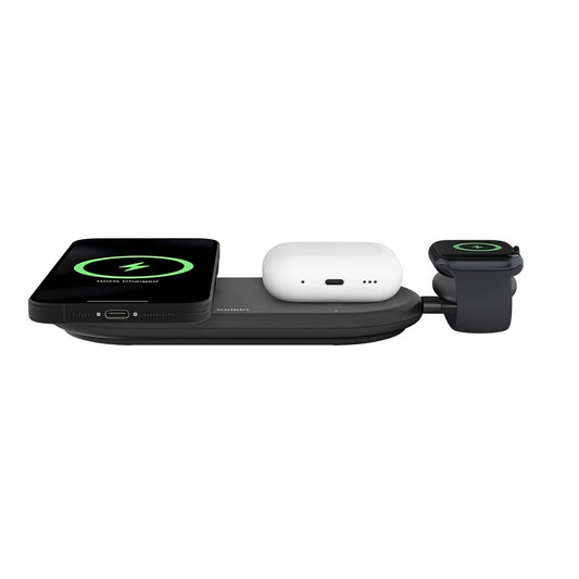Base de carga Belkin Wireless Charging Pad 3 en 1 - Negro