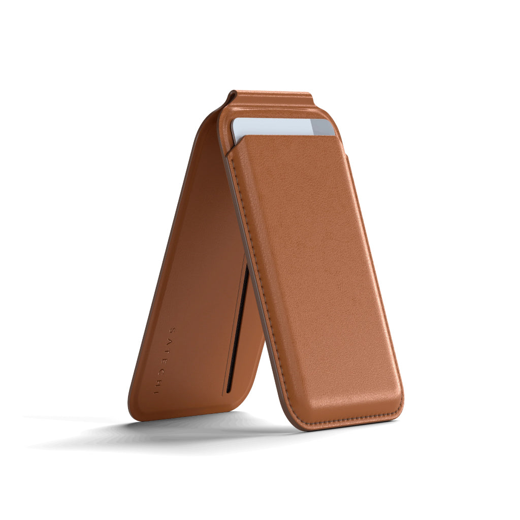 Wallet Satechi vegan leather magnetic - Marrón