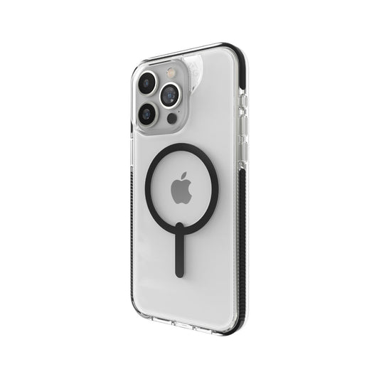 Estuche Zagg santa cruz snap transparent/black con magsafe para iPhone 15 Pro