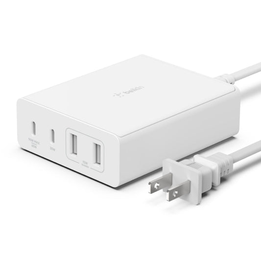 Cargador de pared Belkin boostcharge pro 4 puertos (2 USB-C/USB-A) 108W blanco