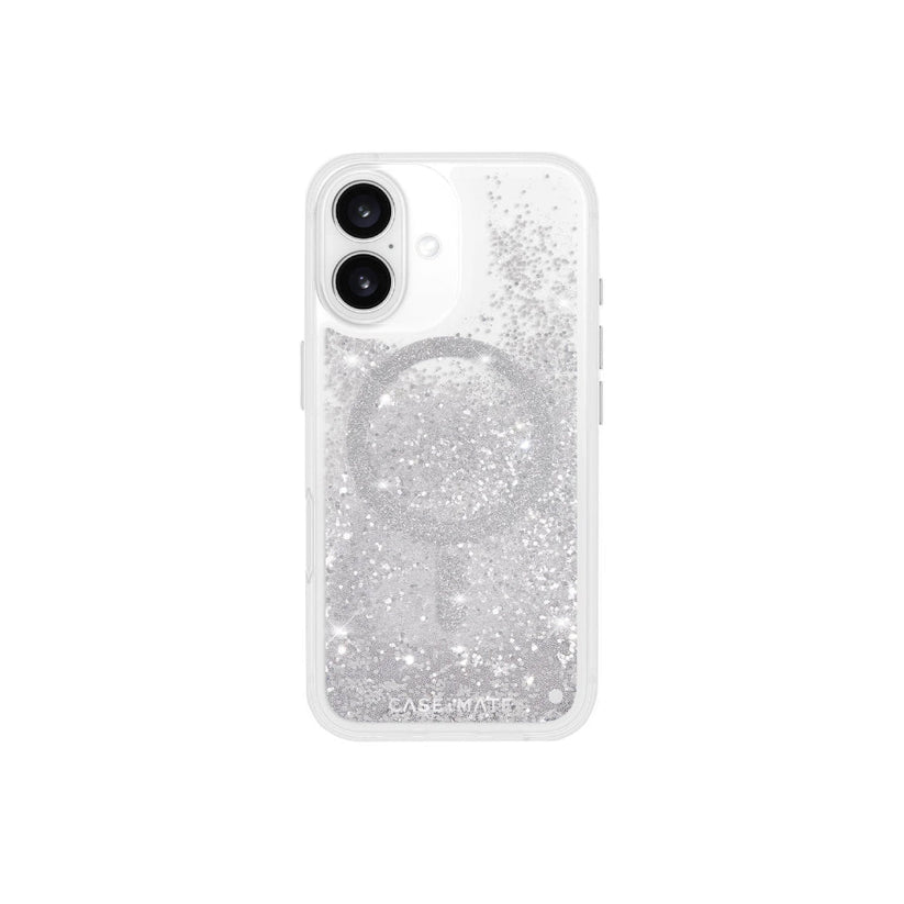 Estuche Case Mate Waterfall con magsafe para iPhone 16 - Plata