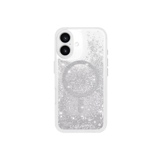 Estuche Case Mate Waterfall con magsafe para iPhone 16 - Plata
