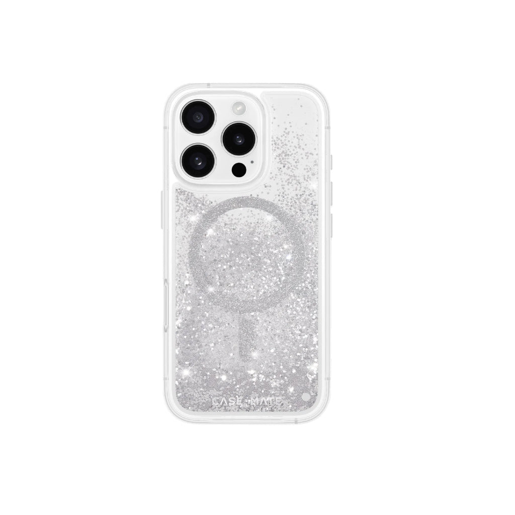 Estuche Case Mate Waterfall con magsafe para iPhone 16 Pro Max - Plata