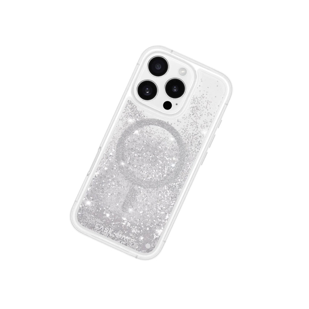 Estuche Case Mate Waterfall con magsafe para iPhone 16 Pro Max - Plata