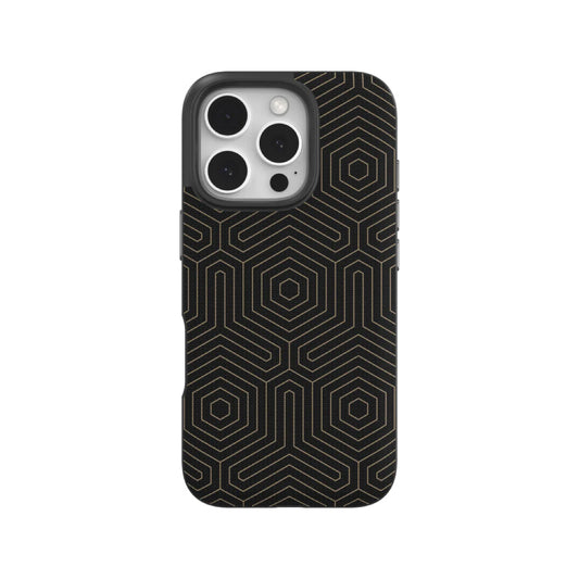 Estuche Zagg london snap hexagon con magsafe para iPhone 16 Pro - Negro
