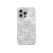 Estuche Zagg milan snap floral white con magsafe para iPhone 16 Pro