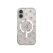 Estuche Zagg milan snap pink daisies con magsafe para iPhone 16