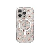 Estuche Zagg milan snap pink daisies con magsafe para iPhone 16 Pro